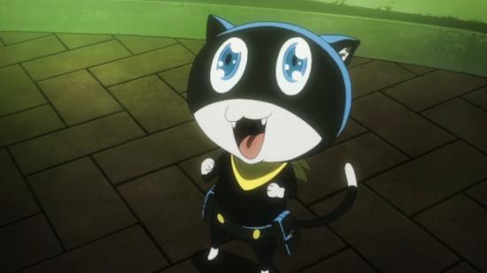 Persona 5's Morgana looking like a happy chappy