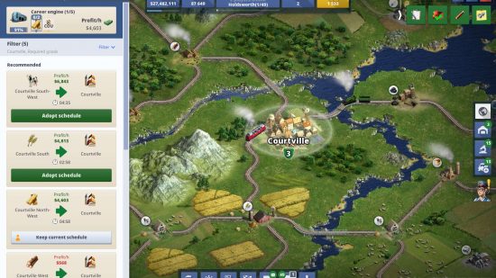 Best browser games - a screenshot shows an isometric map view in the game Rail Nation.