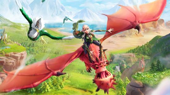 dragons and heroes flying through the air in celebration of Call of Dragons pre-registrations opening