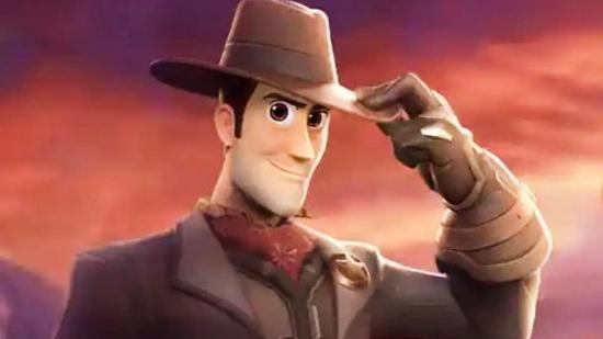 Disney Mirrorverse's Woody smiling and tipping his hat in a 'how do you do' kind of way