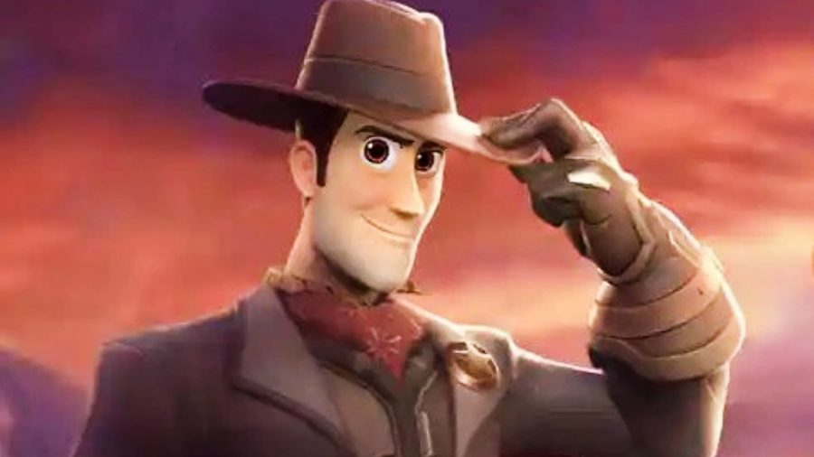 Disney Mirrorverse's Woody smiling and tipping his hat in a 'how do you do' kind of way