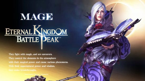 Eternal Kingdom Battle Peak classes: key art for the game Eternal Kingdom Battle Peak displays the class type known as Sage