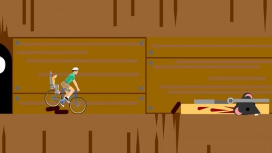 Screenshot from an in-game rat-infested tunnel for a Happy Wheels unblocked guide