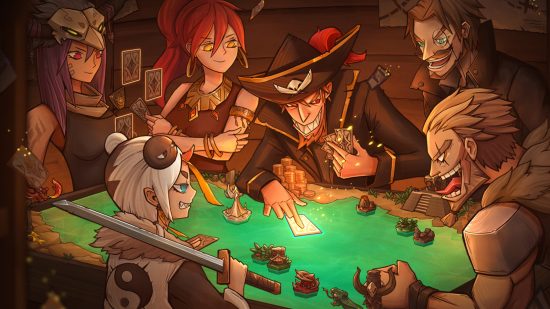 Journey of Greed release date - A group of pirates sat at a table