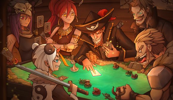 Journey of Greed release date - A group of pirates sat at a table