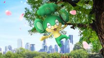 A green monkey Pokémon ready to lead you round the best Pokémon Go maps