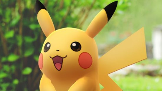 A very happy looking pikachu