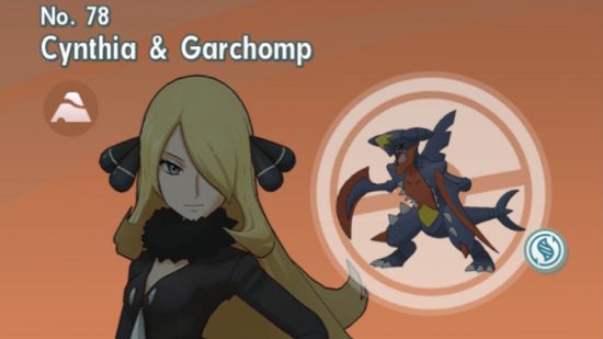 Pokémon Masters tier list Cynthia and Garchomp
