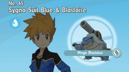 Pokémon Masters tier list Sygna Suit Blue and Blastoise