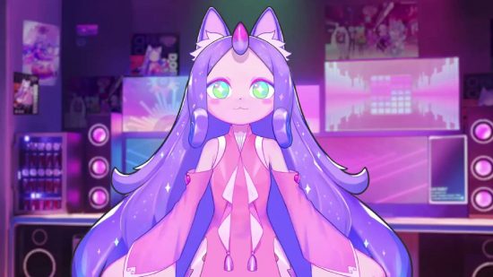 Space leaper Cocoon tier list: a pink female cat girl is shown, with long flowing purple hair and glowing with a pink-ish energy