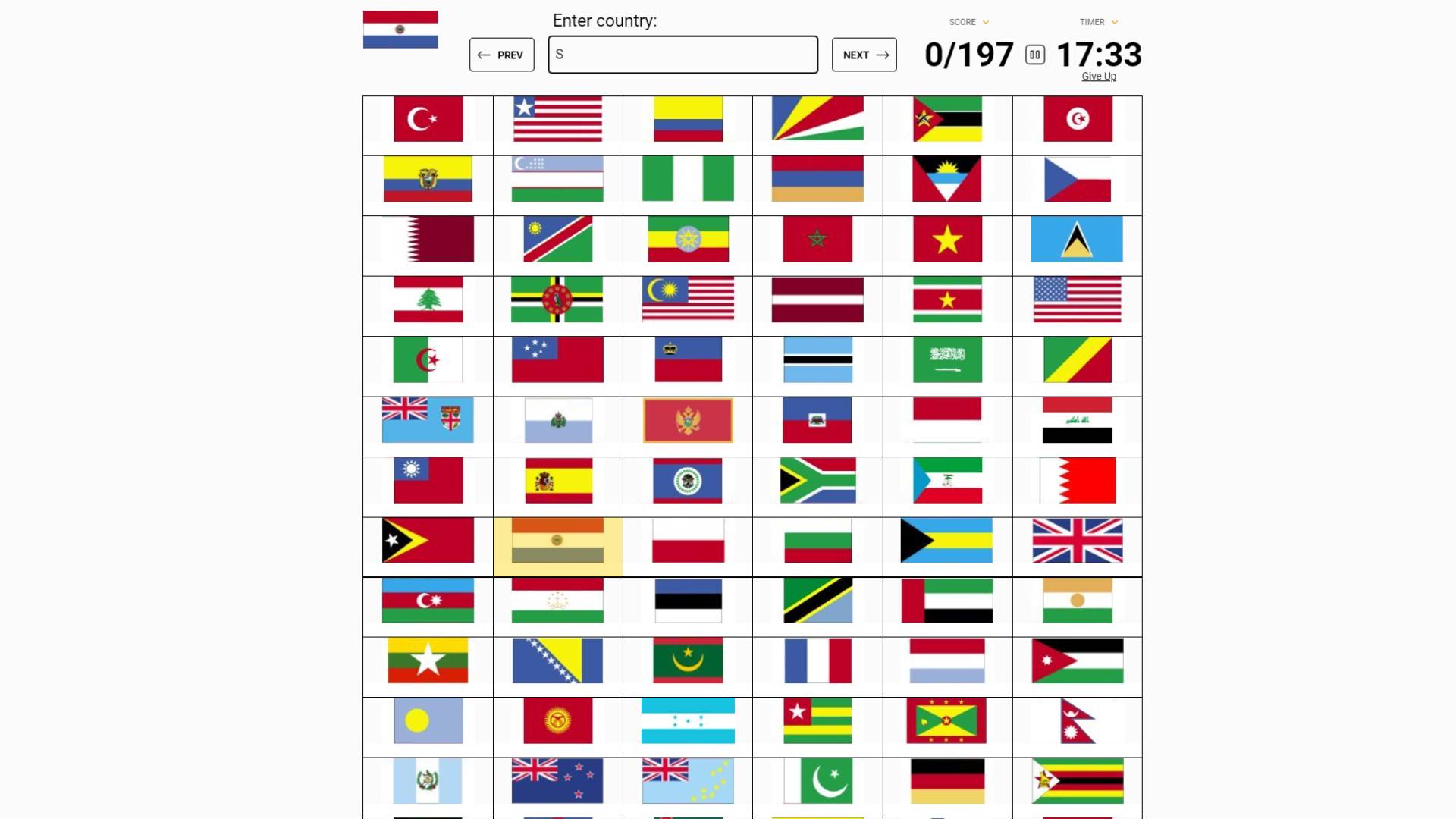 GeoguessrWizard plays Sporcle - Flags of the world 