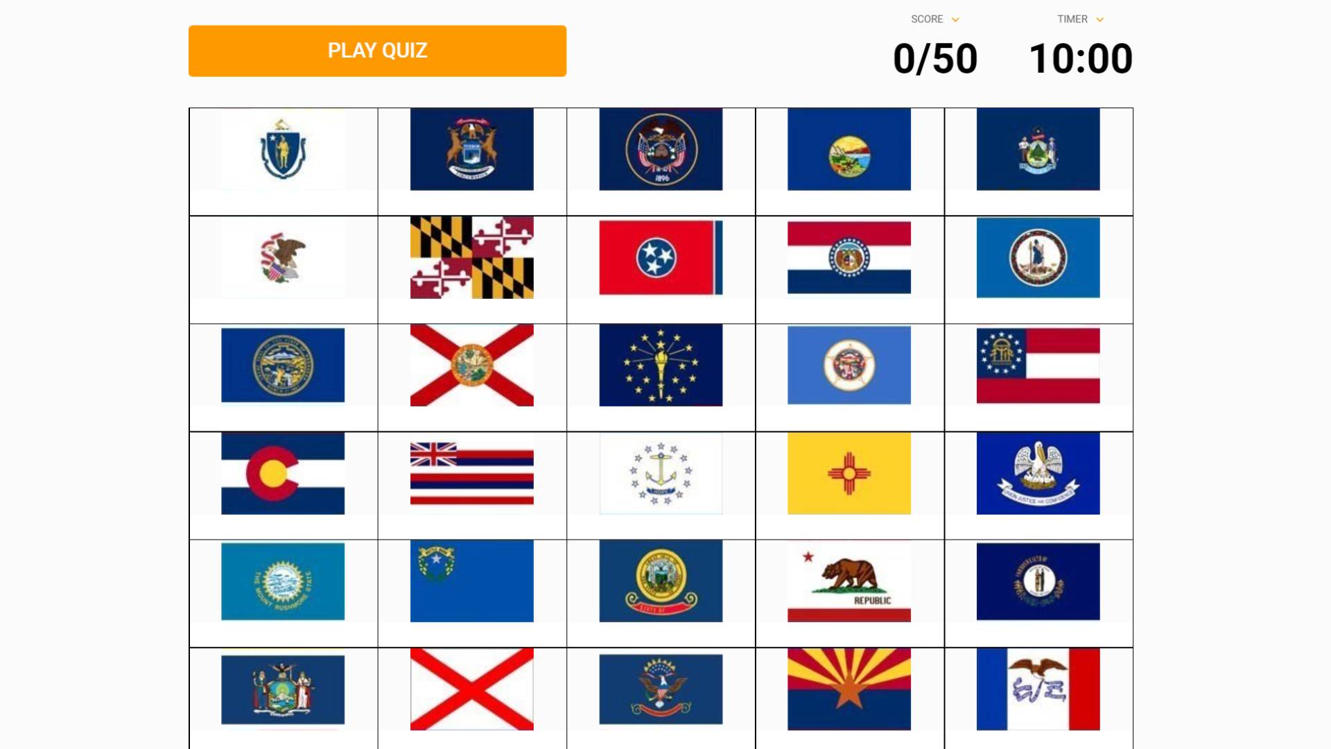 Sporcle Match the State to Country FLAGS!! QUiz 
