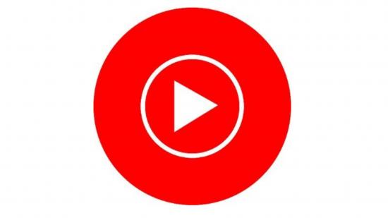 YouTube Music download - the YouTube Music icon in front of a plain white background