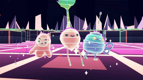Ooblets review: threefunny looking vegetables take part in a dance battle 