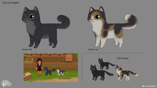 Wylde Flowers concept art of the cats