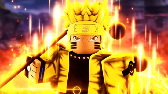 Anime Racee Clicker codes - a Roblox version of Naruto surrounded by fire