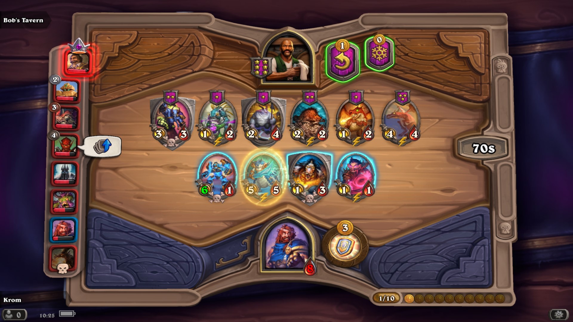 Best mobile multiplayer games: Hearthstone. Image shows a game in progress.