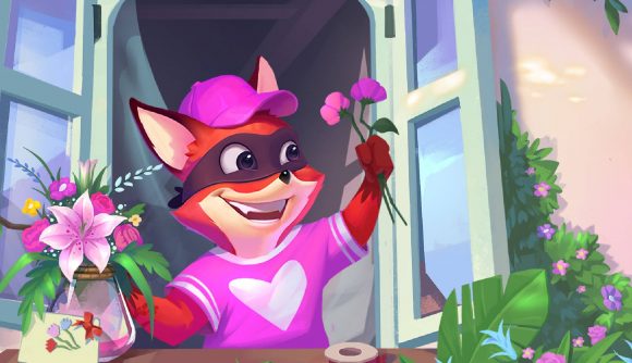Crazy Fox free spins: key art for the game Crazy Fox shows a charming fox character in a lovely green field