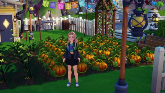Disney Dreamlight Valley seeds - a player stood in front of multiple crops