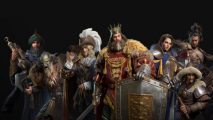 A group of characters posing together for the Epic Age release date