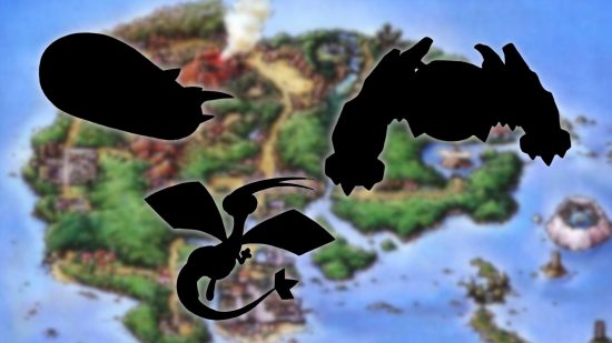 Custom image of three blacked out gen 3 Pokemon for best gen 3 Pokemon guide