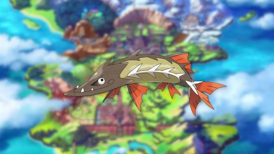 Barraskewda image on a Galar background for best gen 8 Pokémon guide