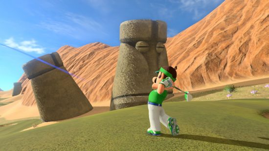 Screenshot of Luigi in Mario Golf Rush for golf games for Switch and mobile guide