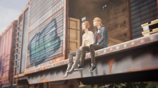 Life is Strange Remastered Collection review - Chloe and Rachel sat on a train