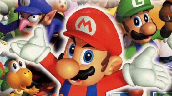 Cover art for Mario Party 3 showing Mario, arms akimbo, big moustache, red head with an M on it, red shirt under blue dungarees, and a generally sunny demeanour, if a tad menacing. On the right is Luigi (basically the same as mario but green instead of red), and on the left is Waluigi (similar to Luigi but purple, more menacing, with could-be-a-gargoyle-on-the-side-of-a-gothic-church-type vibes, if you know what I mean).