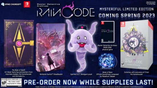 Everything that you get in the Master Detective Archives: Rain Code limited edition