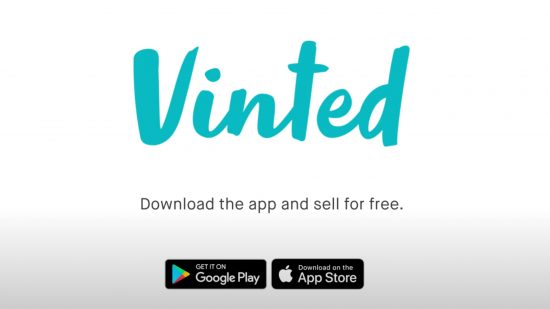 shopping apps - a white background with the word "Vinted" across it