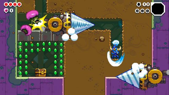 Shovel Knight Dig review: Shovel Knight digs downwards through entire walls of dirt to avoid gigantic drills