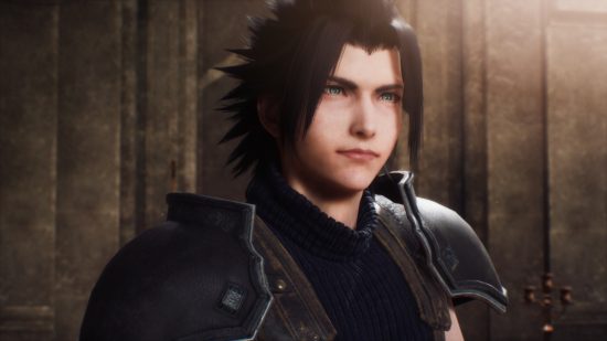 A picture of Zack Fair stood with a small smile