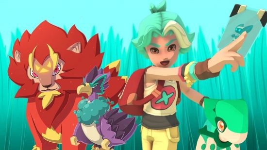 Temtem character Max and his Temtem Crystle and others image for Temtem codes guide