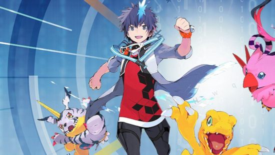 Screenshot of the Digimon World Next Order protoganist with Agumon by his side for Digimon World Next Order release date