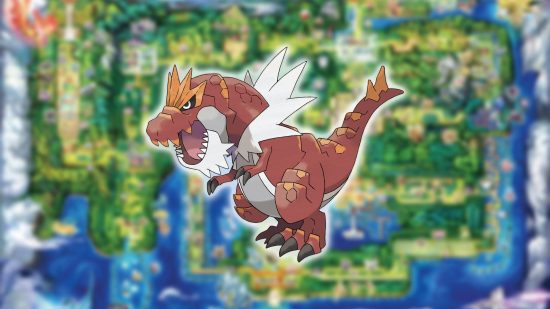 Pokémon fósil: el arte clave muestra el Pokémon Tyrantrum