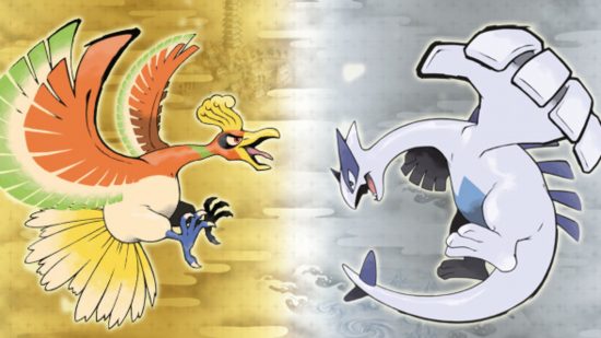 gen 2 pokemon key art featuring Ho-Oh and Lugia