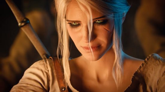 Gwent Chronicles - Ciri staring forward with an intense look on her face
