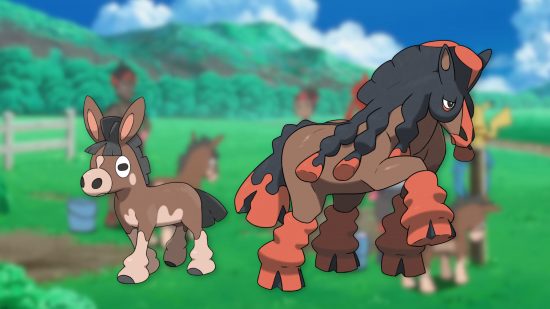 Custom image of Mudbray and Mudsdale for horse Pokemon list