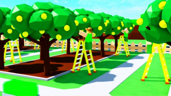 Lemonade Tycoon codes - somebody picking lemons from a bunch of trees