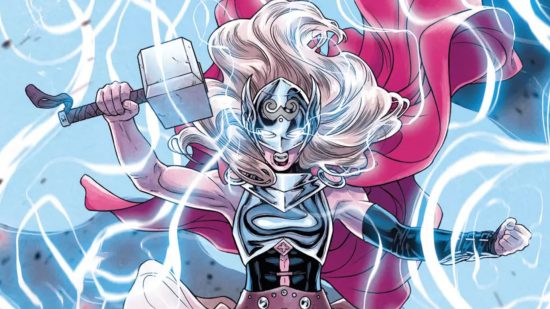 Screenshot of Jane Foster's Thor card art for Marvel Snap gold guide