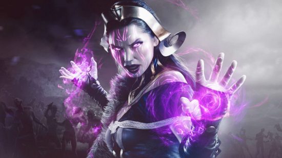 MTG Arena codes - a Magic the Gathering Arena character casting a spell