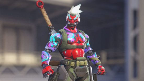 Screenshot of Genji in his cyber demon skin from the Overwatch 2 battle pass