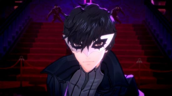 Persona 5 Switch review - the Joker looking into the camera with a smirk