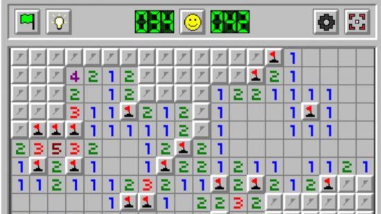 Screenshot from Minesweeper Classic Retro for guide on how to play Minesweeper on Switch and mobile