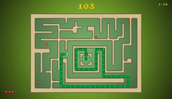 Play Snake vs Snake on Switch - a snake navigating a maze
