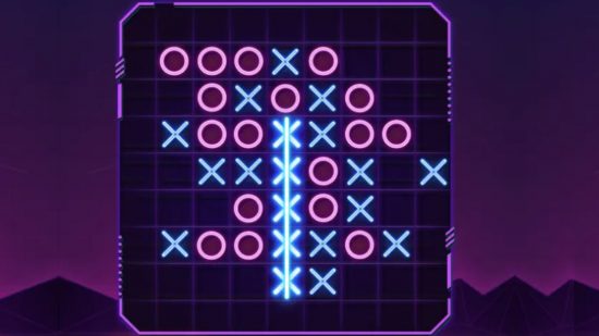 Juega Tic Tac Toe: una captura de pantalla del juego Tic Tac Toe Glow