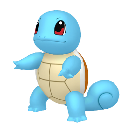 Pokédex - a Squirtle against a white background