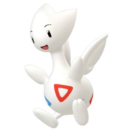 Pokédex - a Togetic against a white background