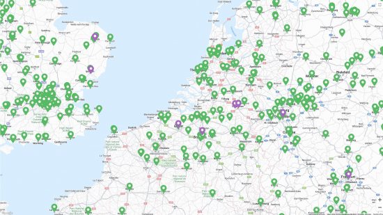 Карта Pokémon Go - Картата на деня на общността, показваща ви места в Европа